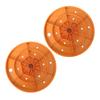 Reusable Orange Plastic Planter Insert Drainage Discs Pack of 2 with Anti Clog Holes To Optimizes Soil Moisture Control