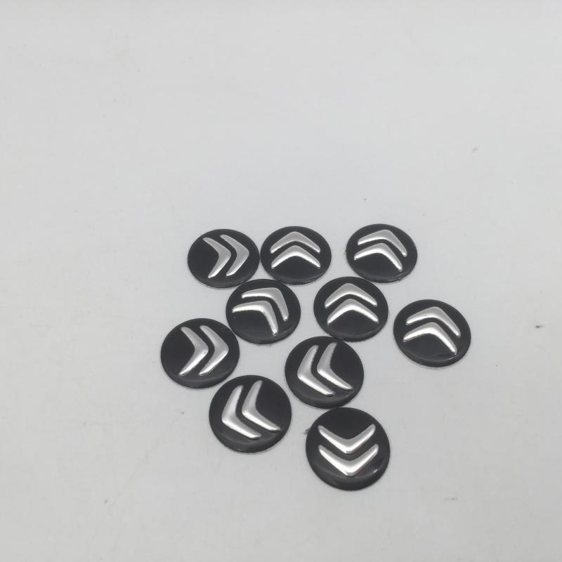 2pz 5pz 10pz 14mm 16mm Per Citroen guscio telecomando auto Pulsante stemma Logo stemma Pieghevole dritto Portachiavi Adesivo di ricambio