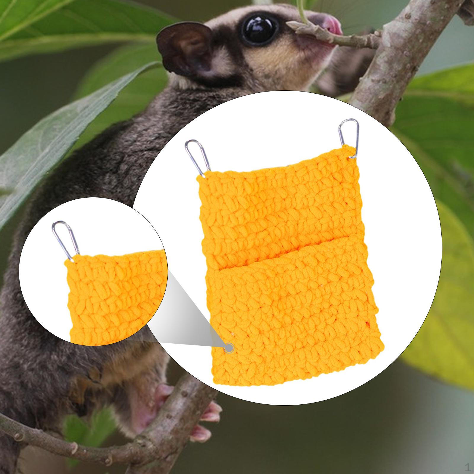 

Гамак для морской свинки Аксессуары для клетки питомца Мягкая подвесная кровать для хорька для мелких животных жёлтый