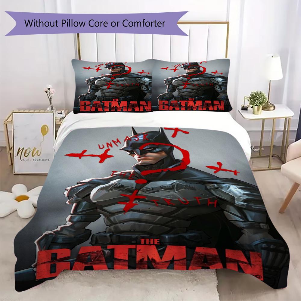 Dark Knight Gotham Bedding 1 Duvet Cover 2 Pillowcase Without Core Without Core Soft And Comfortable Duvet Cover And Pillowcase