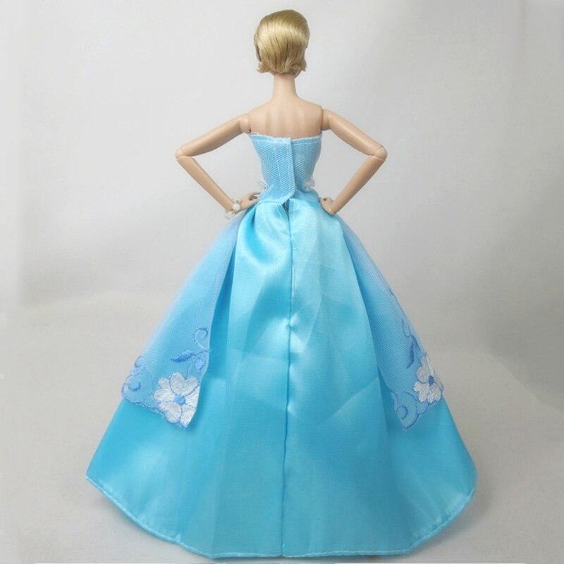 15pcs/lot Doll Accessories For Barbie Doll Outfits = 5pcs Wedding Dresses & 10pairs Shoes 1/6 Doll Clothes For Barbie Dolls