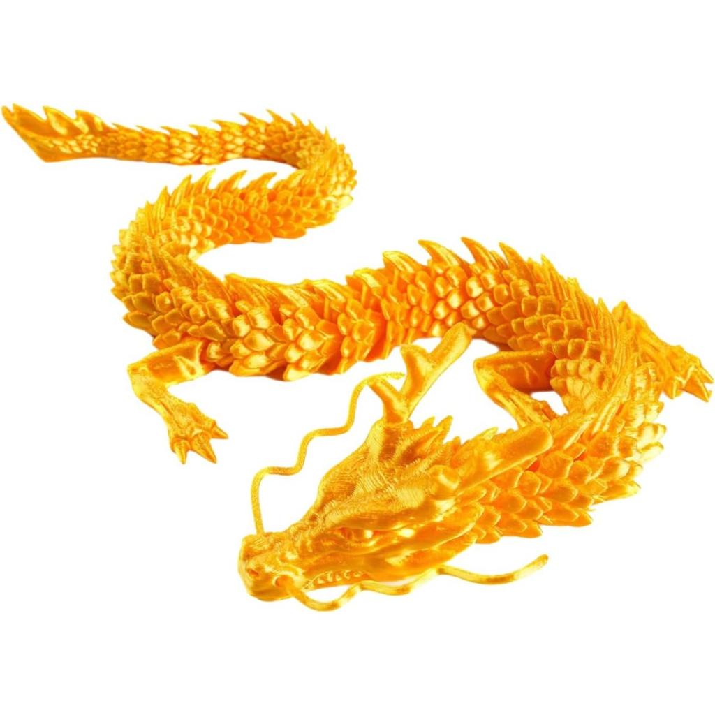 3D Printed Dragon - Articulated and Posable Toy for Car Decoration - Strikingly Realistic Dragon Crystal Figure Gifts