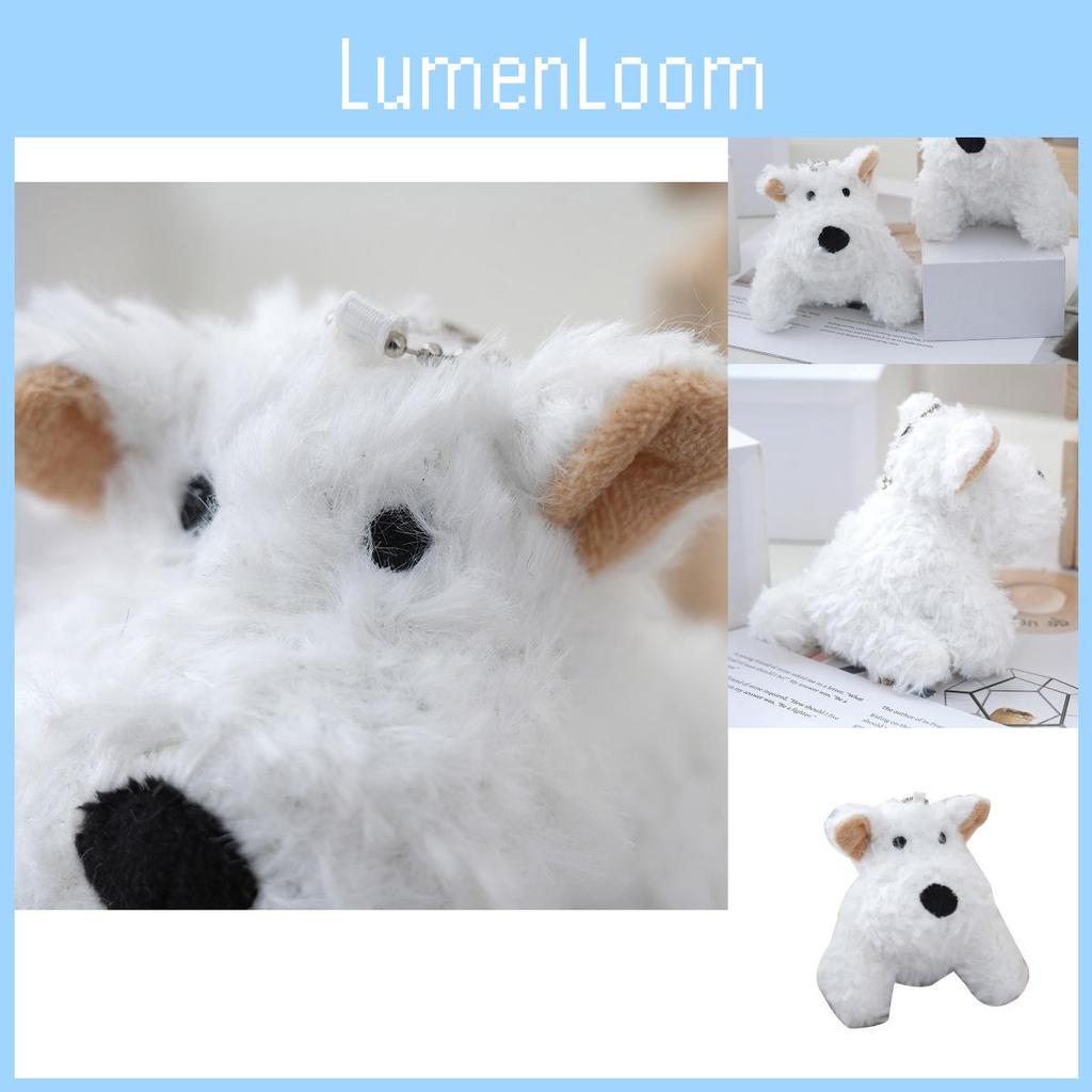 Adorable High-quality Plush West Highland Terrier Dog Keychain Accessory For Bags