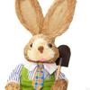 Straw Bunny Figurine DIY Material Pack Cartoon Cute Rabbit Statue for Adults Style A