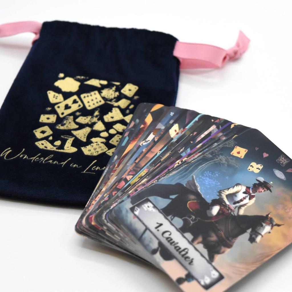 [Japanese] Wonderland Lenormand Cards with Dedicated Pouch, Lenormand Cards, Tarot Cards, Fortune Telling, Pocket Size [Authentic]