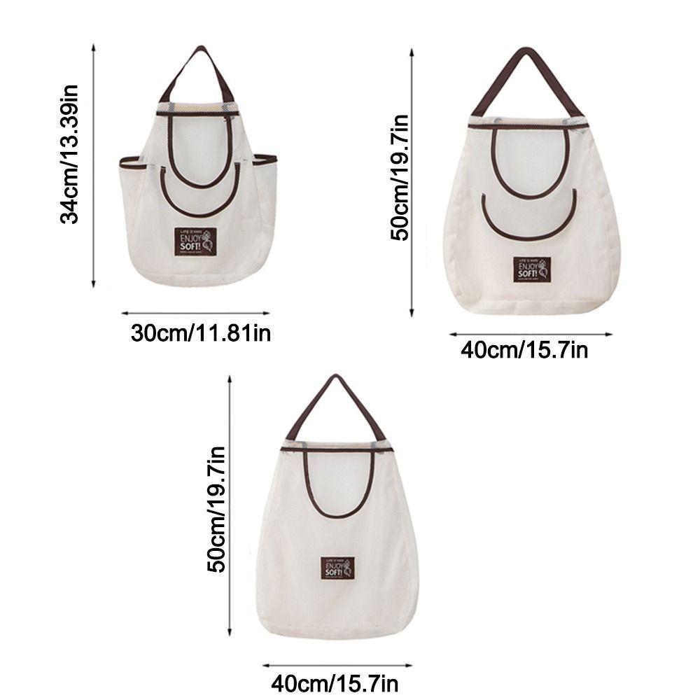 Hollow Vegetable Storage Bag Widen Handle Kitchen Mesh Bag Underwear Socks Hanging Bag  Home