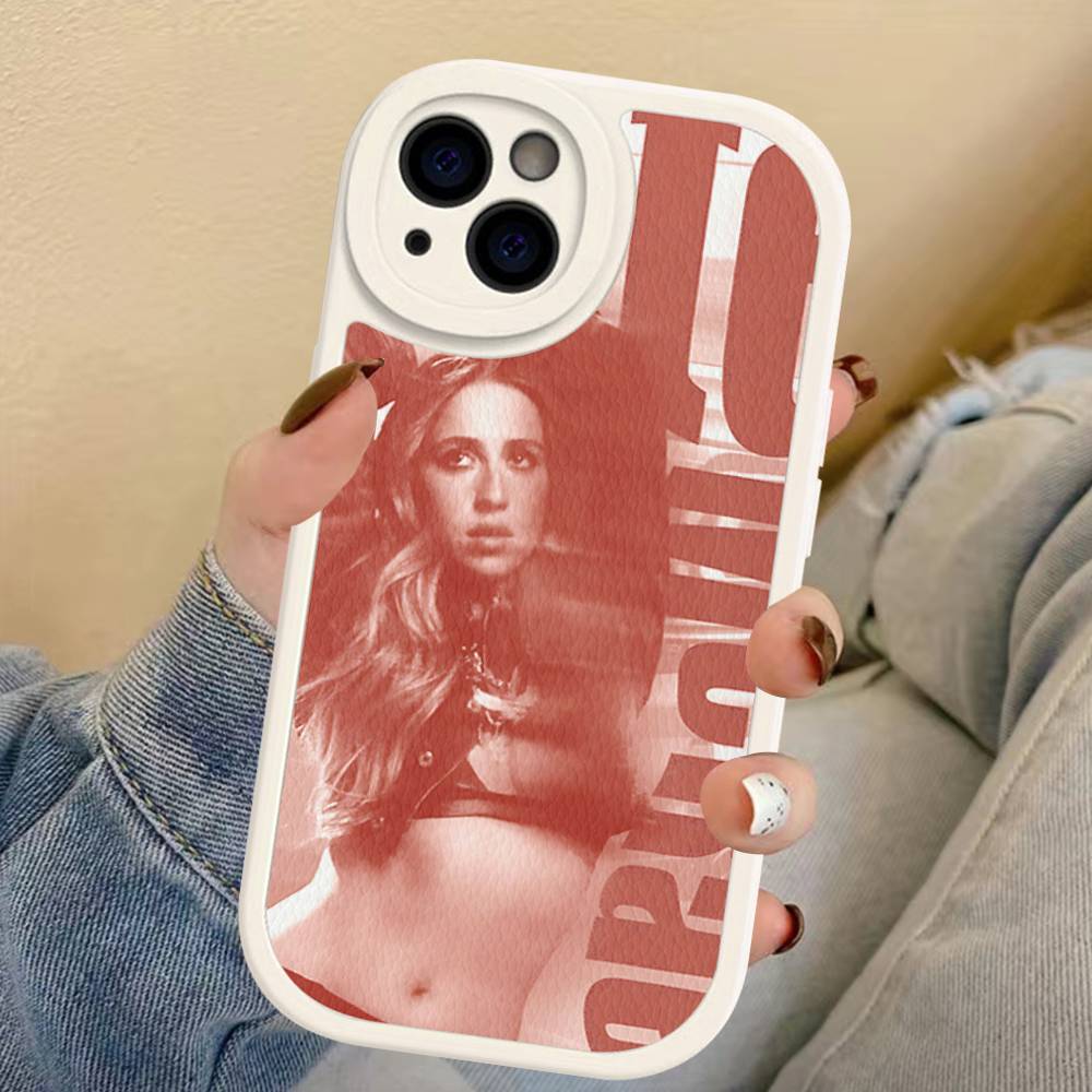 Tate M-McRae Singer For IPhone 16 15 14 13 12 11 Pro Max Plus Shockproof Leather Soft Phone Cover