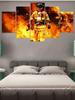 Decoration Posters Modular Picture On Canvas Wall Art Home 5 Panel Firefighter Living Room Modern HD Printed Painting Framed