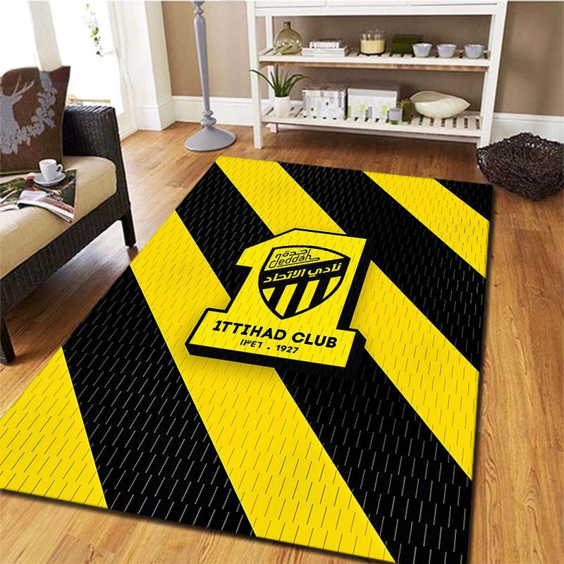 Al-Ittihad FC Carpet Rug for Living Room Bedroom Home Sofa Decoration,Kids play Non-slip Floor Mat