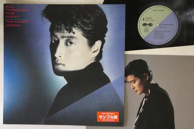 LP Record TAKANORI JINNAI - All Through The Night C28A0390PROMO CANYON Japan Japanese Pop/Rock Used