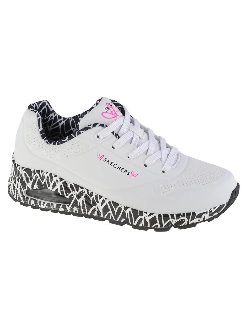 Baskets Skechers Blanc / Noir Uno Loving Love