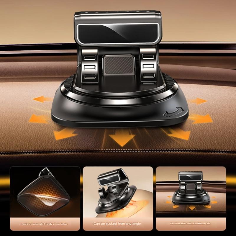 Easy Installation 360 Degree Rotating Holder Bracket Car Phone Holder Dashboard Mount Holder for Most Cellphone Models