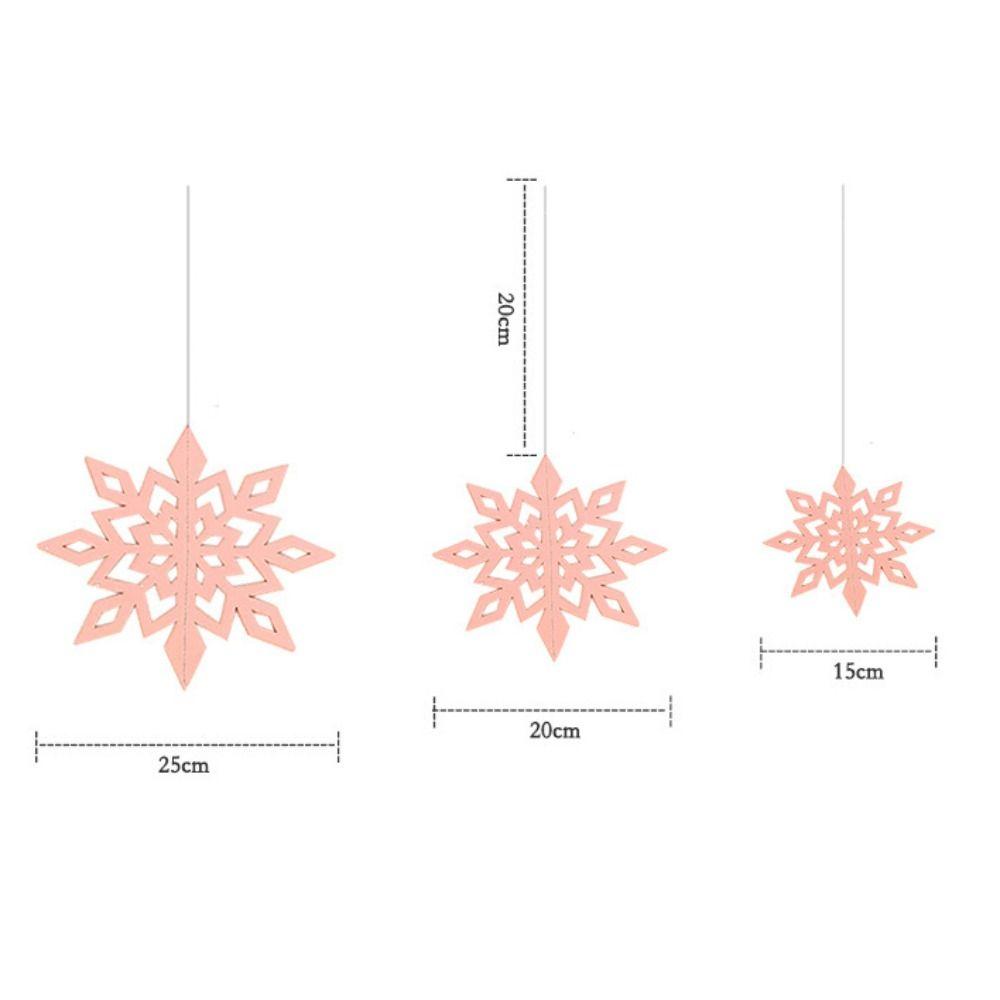 6Pcs/Set DIY Christmas 3D Paper Snowflake Pendant Three-dimensional Christmas Decorations  Gifts