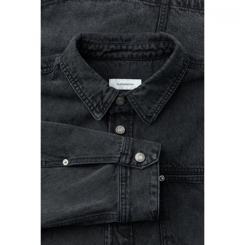 Customellow Oversized Fit Denim Shirt Black C9sam26211bkx