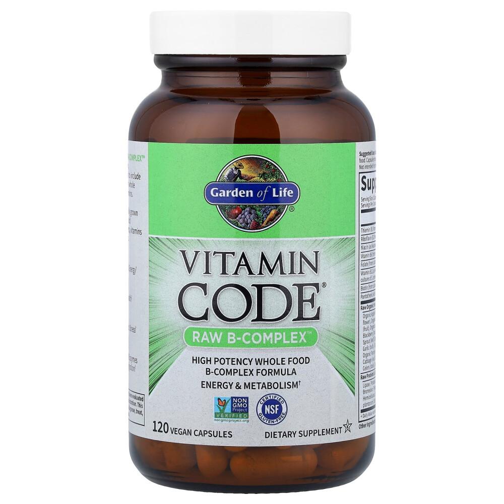 Garden of Life Vitamin Code Raw B-Complex Veggie Capsules, 120 Count