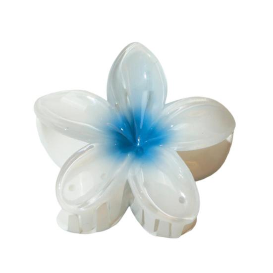 

Женская заколка для волос с цветком, градиентный цвет, противоскользящий, сильный коготь, растение, декоративный, не ломающийся, коготь для волос, зажим для волос, инструмент для укладки волос синий