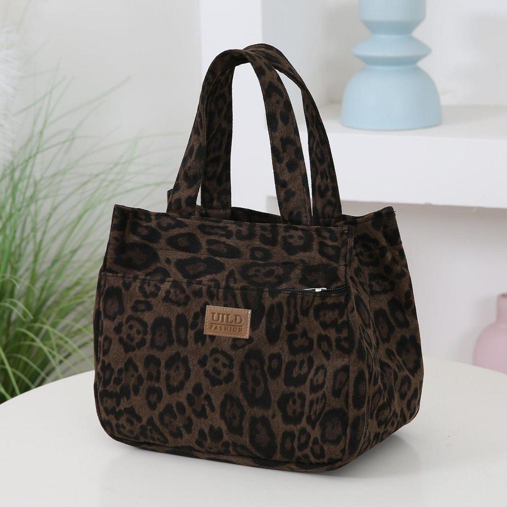 2024 Leopard Print Chic Tote Bag: Large Capacity, Fashionable Korean Style Casual Handbag for Women