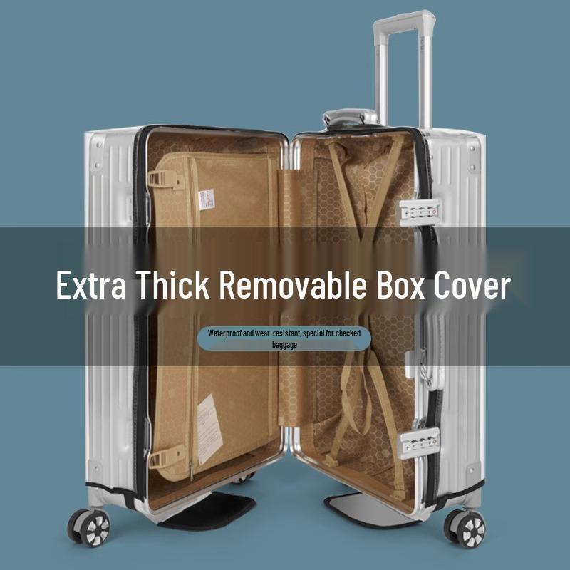 Transparent PVC Suitcase Protector, Removable Dust Cover for 20/24/28 inch Trolley Cases.