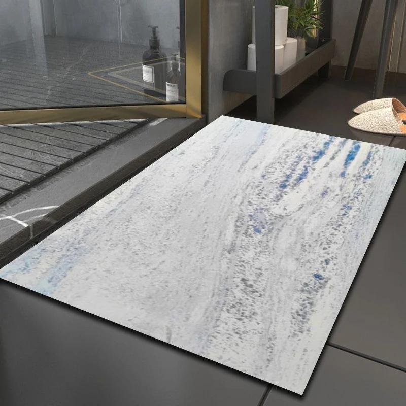 Bathroom anti slip absorbent mat with luxurious marble pattern toilet quick drying floor mat bathroom rug toilet mat
