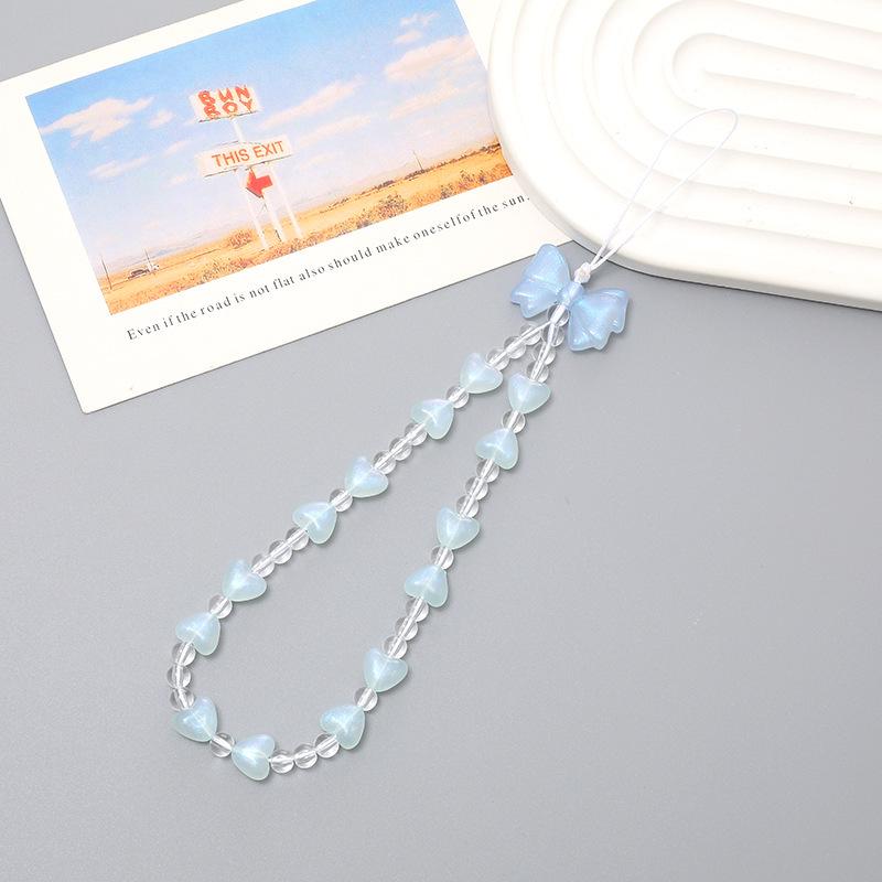 

Шарм для телефона в виде бусинок и бантика: Ремешок на запястье против падения и потери с коротким шнурком Phone Chain