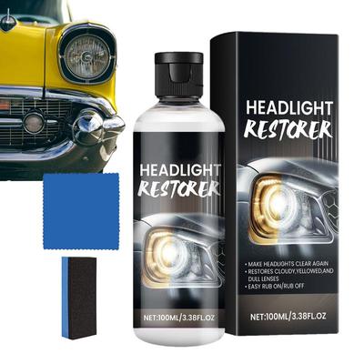 Headlight Restore And Protect Liquid Car Detailing Repair Fluid For Headlight 100ml Auto Headlight Lens Scratch Car Accessory