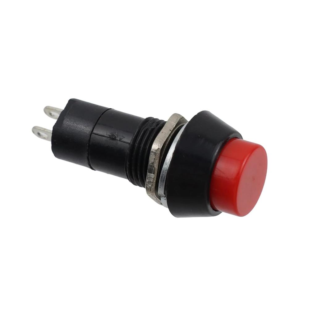 6PCS Black Latching Push Button Switch, Momentary Push Button Switch for 0.39" Mounting Hole