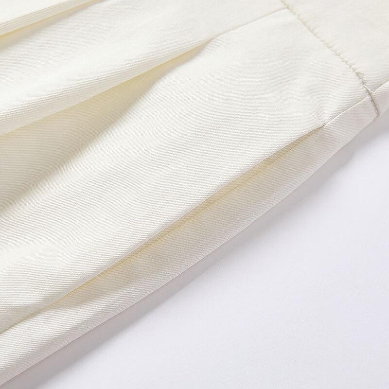 Xiangying Women's High-Waist Straight Wide-Leg Suit Pants
