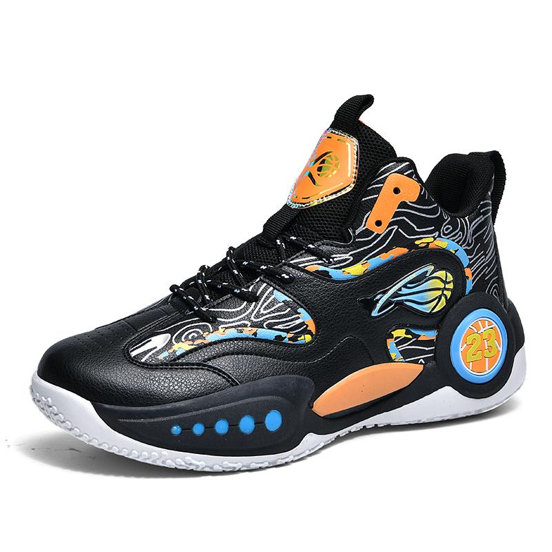 Junior high school basketball shoes men's anti-slip real combat professional training shock-absorbing rebound rest sports shoes