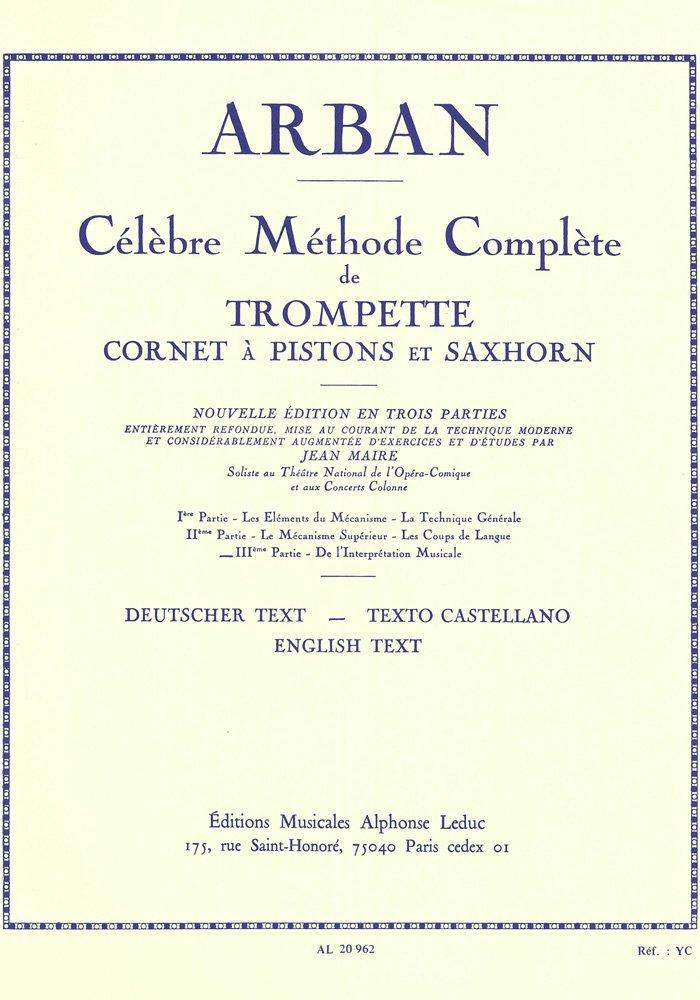 

городской: Книга инструкций по латуни, том 3 (Инструкция по игре на трубе) Издательство Leduc