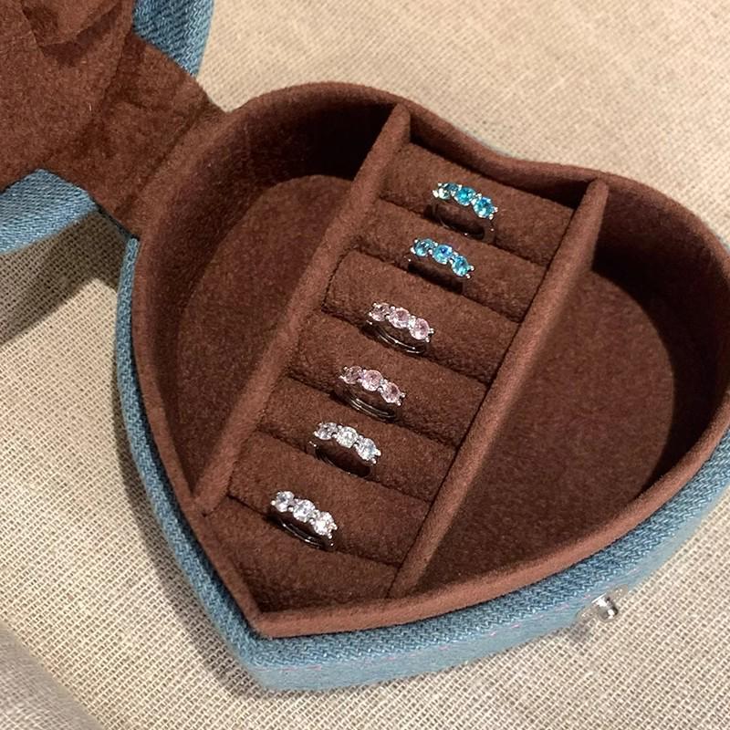 Colored Zirconia Double Piercing Hoops - Elegant, Shiny, Versatile Design Earrings