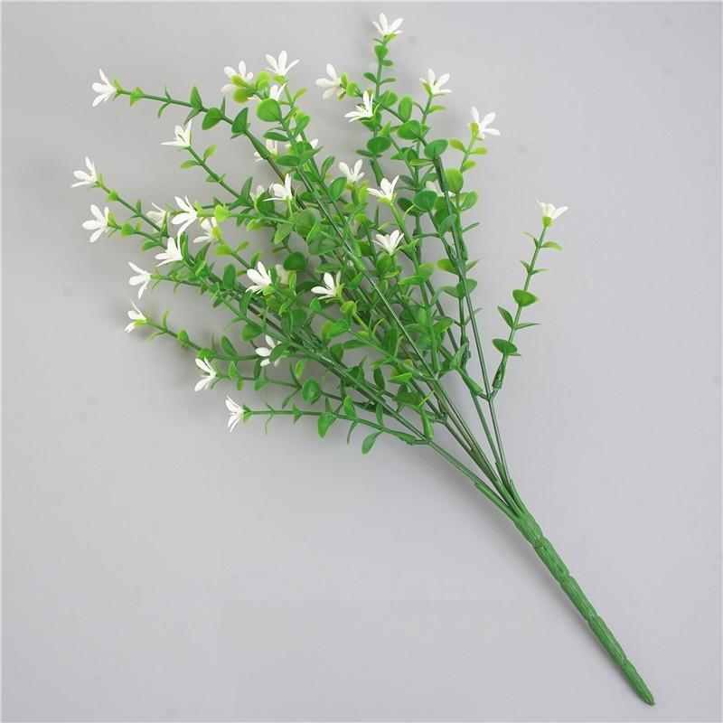 Smith Eucalyptus Robusta Plant With Plastic Flowers For Indoor Decor Home