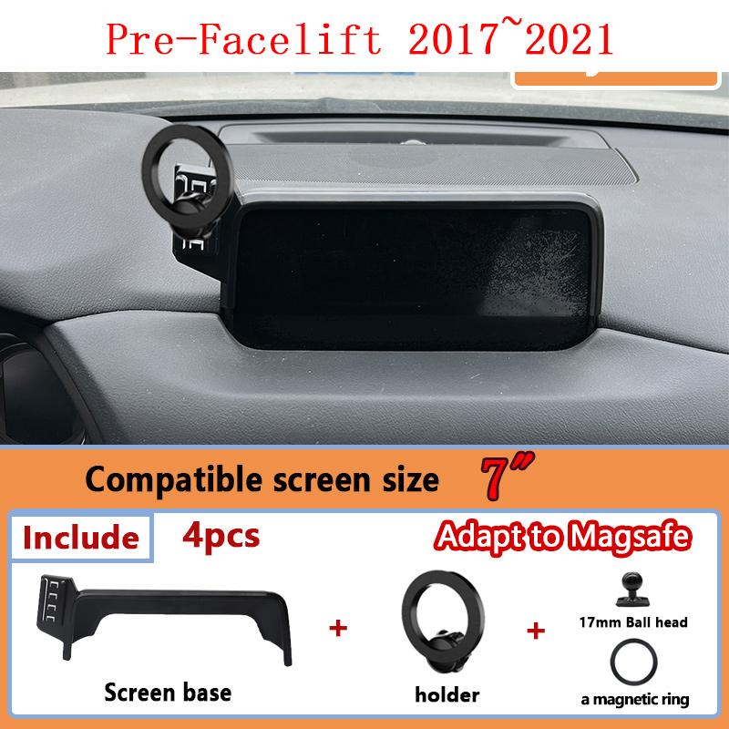 LHD Für Mazda CX-5 KF MK2 2017~2025 Auto Handyhalter Drehbarer GPS-Navigationsbildschirm Handyhalterung Halter Ständer Auto Zubehör