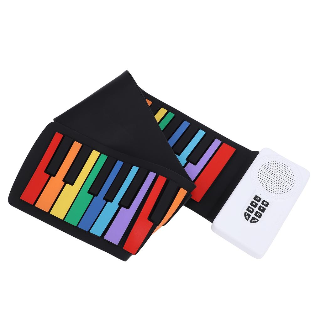 Portable Electronic Piano 49-Key Flexible   Keyboard with Speakers for Beginners