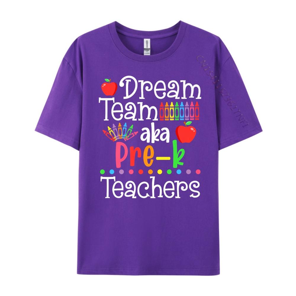 Dream Team Aka Vorschullehrer Shirt Zurück zur Schule Herren Grafik T-Shirts Kurzarm T-Shirt Herren Große Größe Vintage