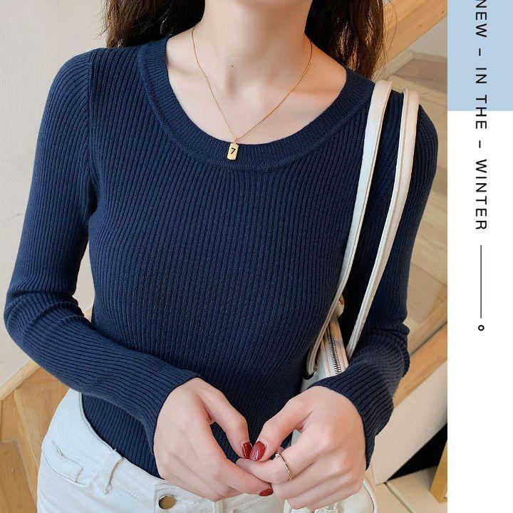 Women's Sweater O-neck Autumn Winter Pullover Warm Casual Spring Knitwear Bottoming Shirt