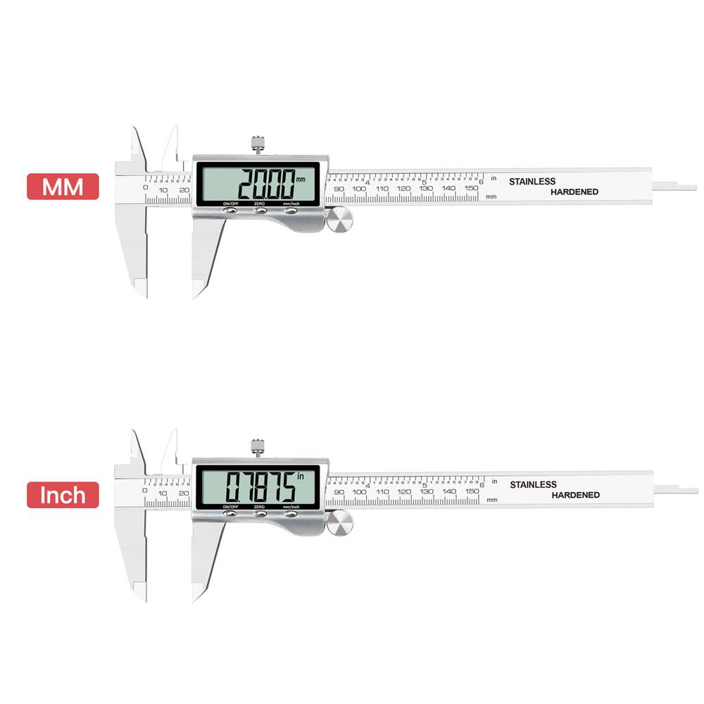 KORAVO Digital Caliper 0-150mm 0.03mm Accuracy Carbon Fiber Stainless Steel Home Workshop 0-150 mm серый