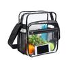 Schultertasche Transparent Große Kapazität Zwei Fächer Verstellbarer Schultergurt Separate Taschen Aufbewahrung Tragbar Crossbody Tasche Handtasche Outdoor