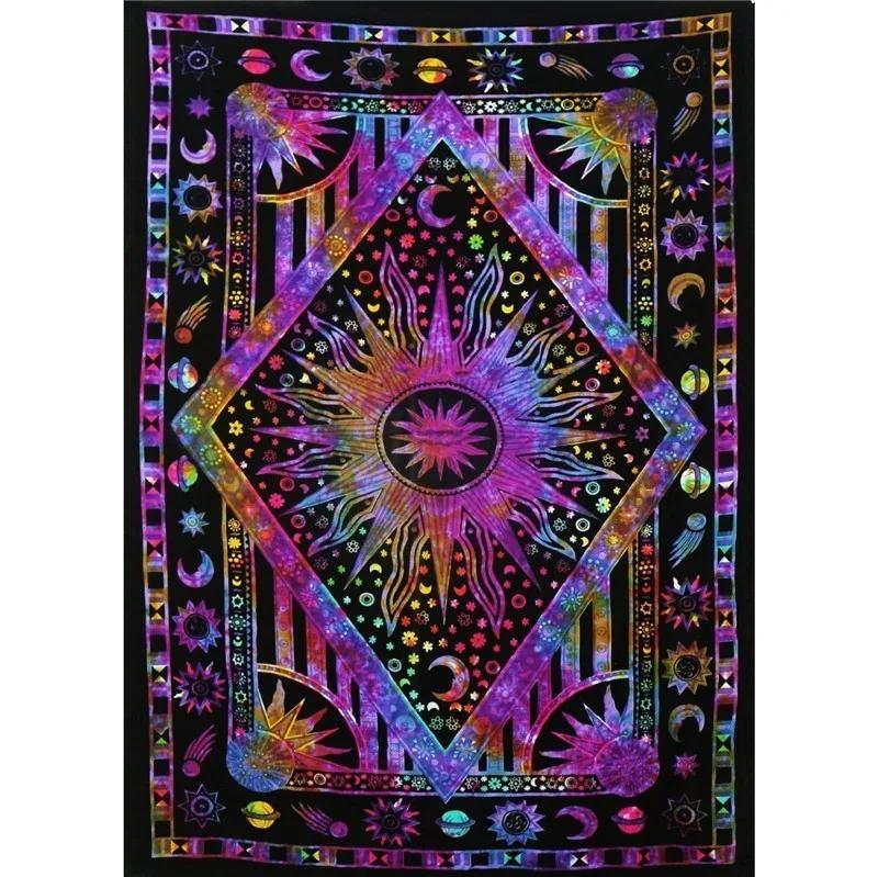 Indian Tarot Divination Mandala Tapestry Hippie Tapestry Bedroom Living Room Backdrop Decor Bohemian Home Decor Aesthetic Tapiz