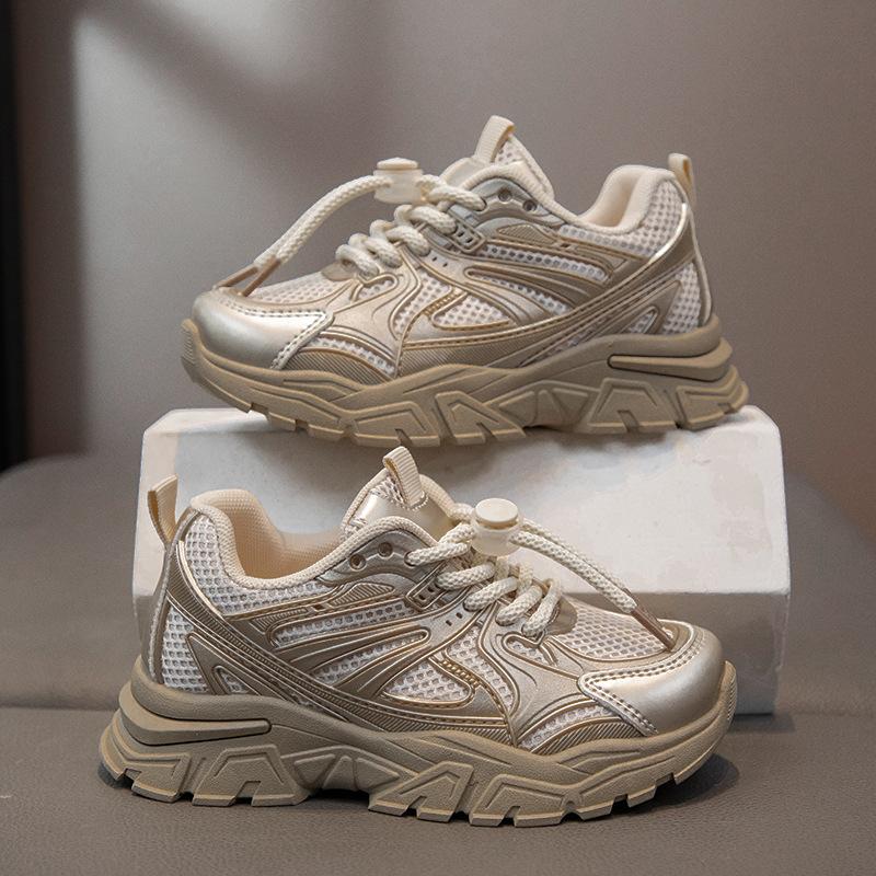 Children's sports shoes Boys' shoes Spring and autumn mesh breathable children's shoes Girls' dad shoes Soft-soled casual running shoes