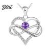 Love Message Necklace Heart for Women Romantic I You Forever