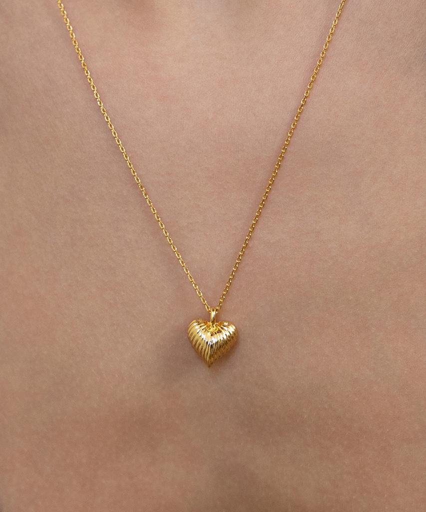 Tatiana (Silver 925) Heart Shell Locket Pendant Long Necklace Nz2505