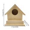 M-Modern-Bird Houses For Outside Hangable Wooden Bird Feeder Box With Pole Pet Cottage For Hummingbirds Cardinal Birds Outdoor