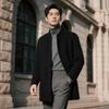 FAPAI Men's Pure Wool Stand-Collar Overcoat