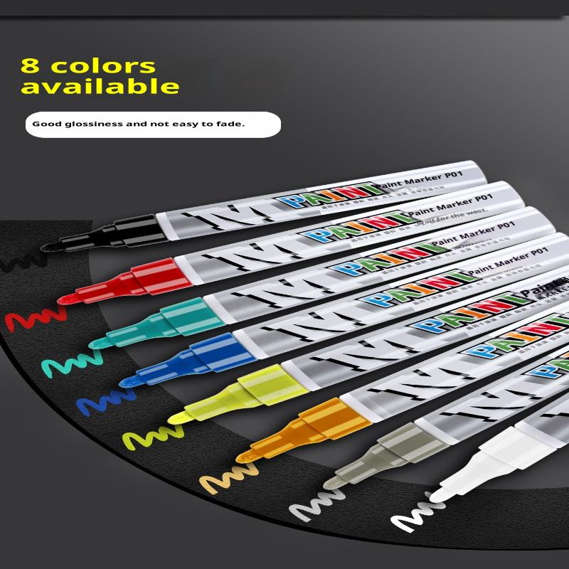 1Pcs Waterproof Marker Paint Pen Vehicle Touch-Up Paint Tyre Oily Markers Quick Drying Signature Pen Stationery Supplies
