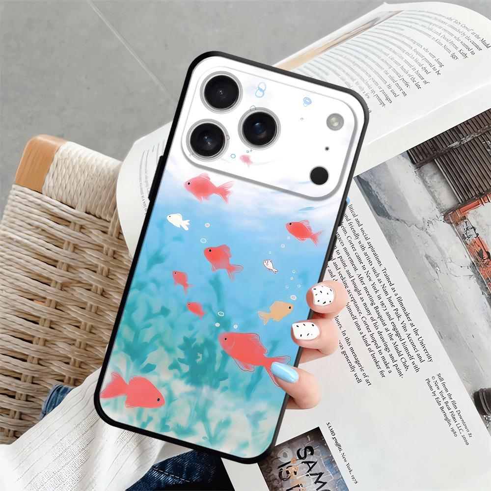 Cartoon Cute Fish Case for Apple iPhone 17 Pro Max 14 15 Pro 7 8 12 11 XR XS MAX 13 Air 16 Funda Phone Cover
