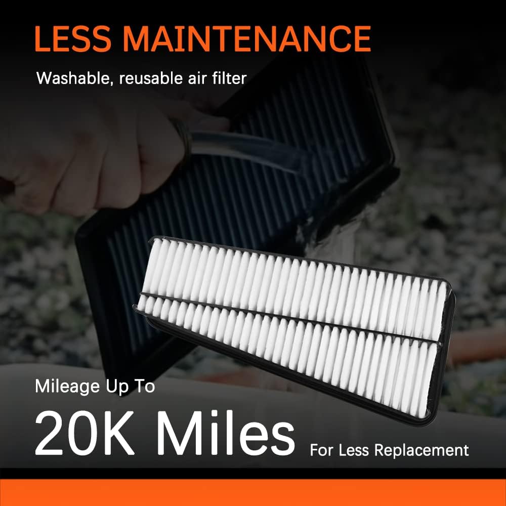 Engine Air Filter Compatible WithTacoma (2005-2015), 4Runner (2003-2009), Tundra (2005-2011),FJ Cruiser (2007-2009)- V6 4.0L- Replace#