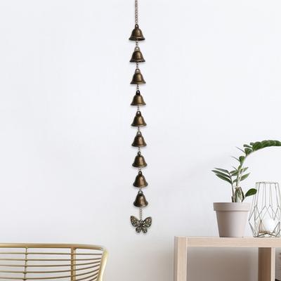 Yousheng Vintage Hängendes Windspiel Wetterfestes Metall Windglockenspiel mit Kette Retro Außen Garten Terrasse 5/9 Glocken Hängende Dekoration Ornament