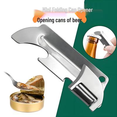 Compact Foldable Stainless Steel Multifunctional Can & Bottle Opener