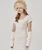 THE-ABON Moss Bucket Hat Light Beige