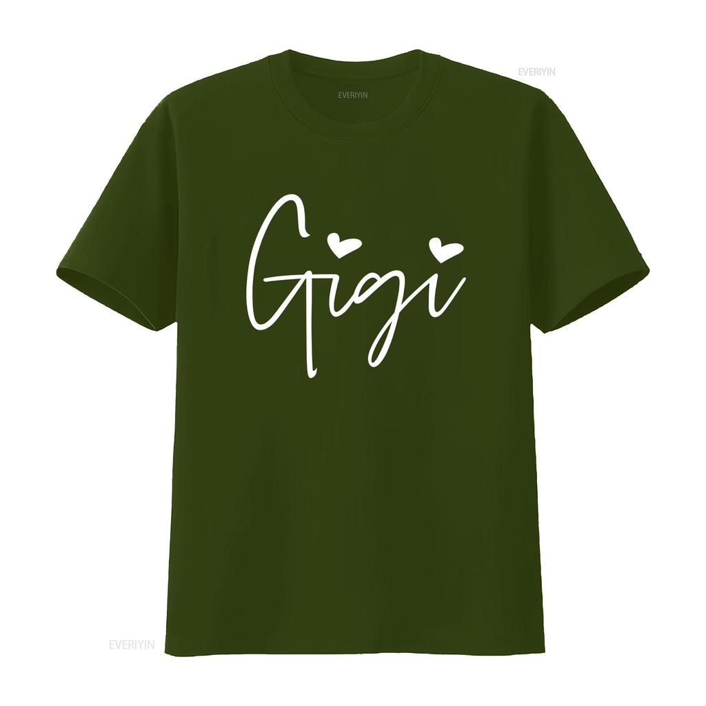 Womens Gigi HearT T Shirt for Grandma Cute Funny  Tops vintage Washed Top For Everyday Wear designer clothes Casual Comfortable